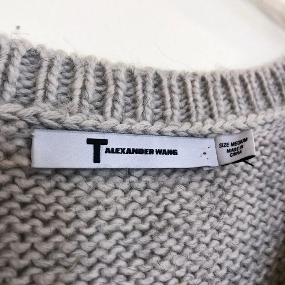 T by Alexander Wang Tan Acrylic Wool Knit Sleeveless Sweater Midi Dress Medium - Picture 5 of 7